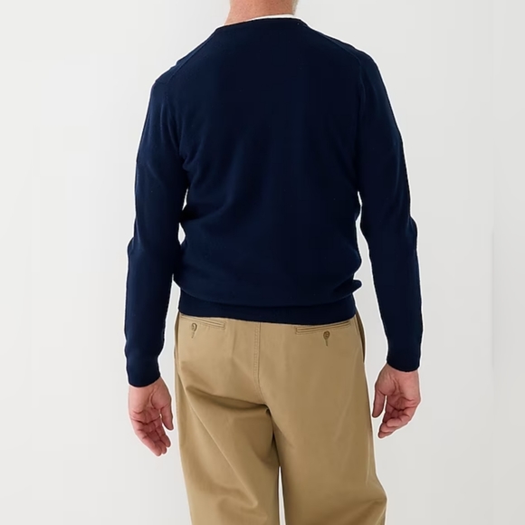J.CREW💥Nwot💥CASHMERE Navy V-neck Sweater - Picture 3 of 6